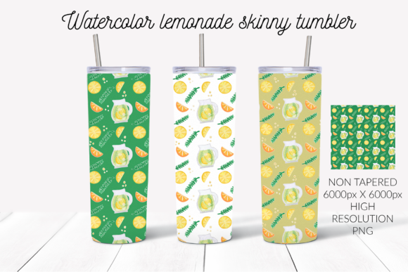 Download Lemonade Seamless Pattern Tumbler Wrap - Premium Resources