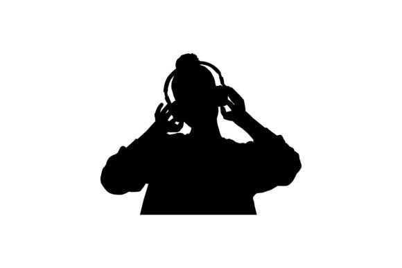 Download Silhouette of a Girl Listening to Songs - Songs Collection