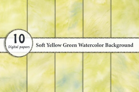Download Soft Yellow Green Watercolor Background - Premium Bundle